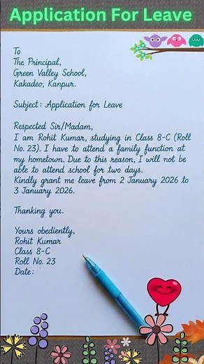 Application For Leave