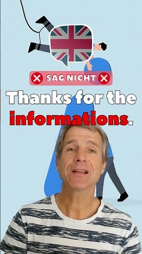 Sag NIE „Informations“! ❌ Der häufigste Plural-Fehler im Englischen #Shorts #EnglischLernen