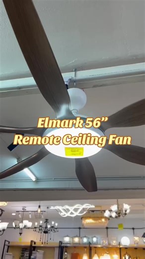 Elmark 56” Remote Ceiling Fan with LED Lamp