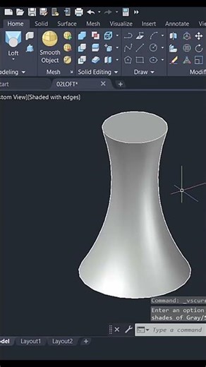 Loft Command in AutoCAD #autocadtutorial #autocadtips #sabeercad #loftcommand