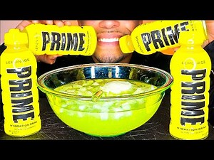 ASMR PRIME LEMONADE DRINKING POURING ICE SOUNDS NO TALKING
