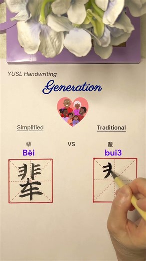 Simplified VS Traditional Chinese - (辈 & 輩) #chinesecalligraphy #chinesecharacters #language #shorts