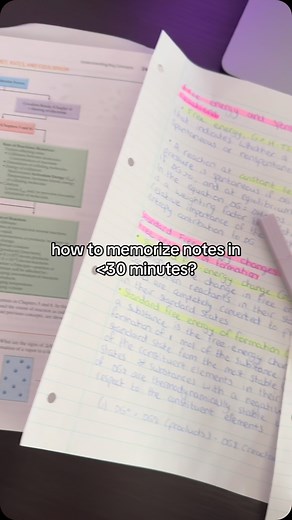 Gizmo on Instagram: "how to memorize notes in under 30 minutes, do this daily and let me know how your memorization improves! • • • #studygram #studyhacks #activerecall #academicvalidation #studywithme #gcse #alevels #college #psychologymajor #biologymajor #finalsweek"