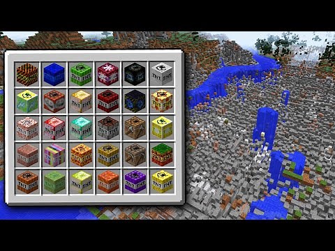 Minecraft: TESTANDO AS 31 NOVAS TNTS DO MINECRAFT! (crashou o jogo)