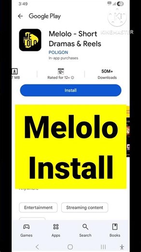 Melolo app install in google play store | Melolo download in play store #shorts #shortvideo