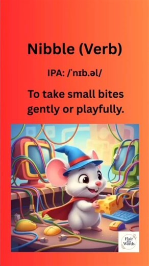 Nibble Meaning with Real Examples #englishvocabulary #dailyenglish.