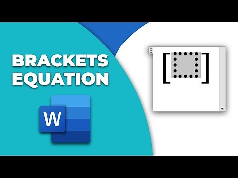 How to add Brackets equation in word