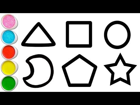 Shapes drawing for kids, Learn 2d shapes, colors for toddlers | Preschool Learning part - 140