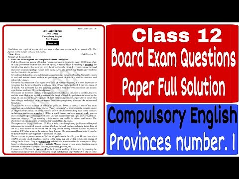 Class 12 Compulsory English NEB Board Exam 2079 Question Paper full Solution | Province no 1 |