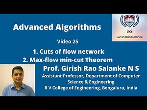 25 Max -flow min-cut Theorem