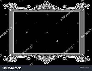 Black White High Ornate Vintage Frame Stock Vector (Royalty Free) 59536444 | Shutterstock
