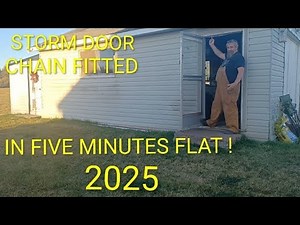 How to fit a spring chain to a storm door.