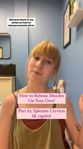 Grace Leger on Instagram: "Are you experiencing headaches and neck tension? Do your headaches feel like they come from the back base of your skull? They might be coming from your splenius cervicis muscle. Give this release a try and let me know how it goes! #headaches #headacherelief #chronicpain #necktension #neckpain #posture"