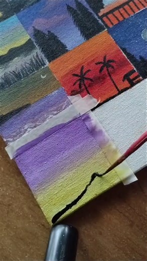 The view..🌴|| Painting Tutorial ||#music#shortvideo#painting#shorts#ytshorts