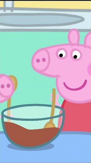 Cooking with Peppa Pig! 🐷🍫 Let’s Make a Chocolate Cake! #shorts #food #foodshorts