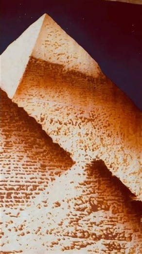 Pyramid painting in Egypt on Papyrus paper. A technique around 5000 years old. #egypt#yt#shorts#fyp