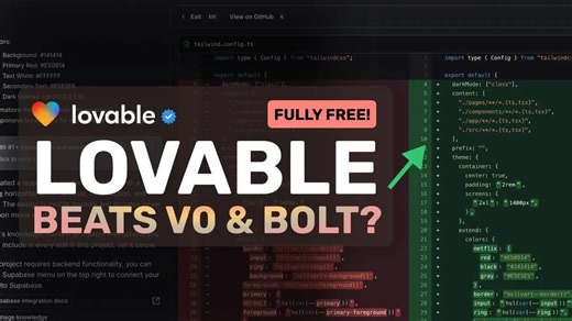 Lovable：这款免费AI编码器超越V0与Bolt？（生成全栈应用！）_哔哩哔哩_bilibili