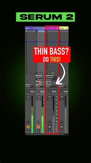 Serum 2 parallel reverb bass trick #sounddesign #synthesis #tutorial