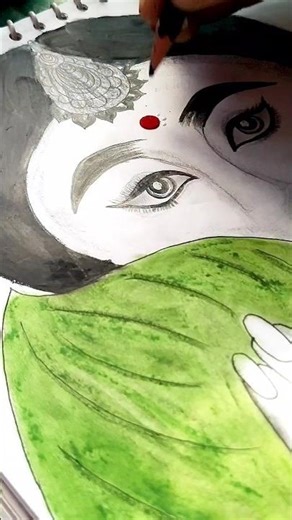“Traditional Bengali Bride Art 🌿 Simple & Beautiful Drawing”#shorts#youtubeshorts#art #trending