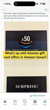 What’s up with $50 Amazon gift card offers in Amazon boxes?