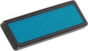 Programmable LED Scrolling Message Name Tag Sign Display Board for Restaurant Shop Party Bar Exhibition - 3.7 x 1.2 x 0.2 inch (Blue)