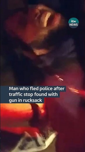 Police in London found a handgun in the rucksack of a man who tried to flee a traffic stop #itvnews