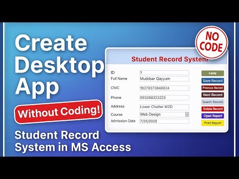 MS Access Database Project | Mini Project for Computer Science Students | ICS CBSE