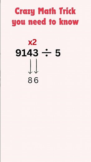 #M051 Crazy math trick to divide a big number by 5! 🤔 #math #education