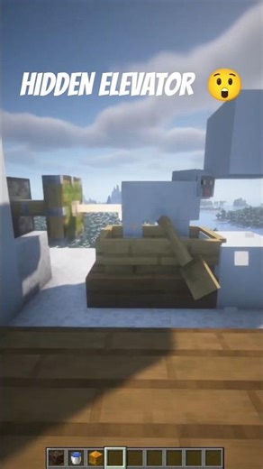 HIDDEN ELEVATOR IN MINECRAFT TUTORIAL. HOW TO MAKE 😮 #minecraft #shortsfeed #shorts #minecraftshorts