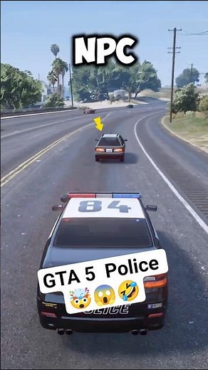 How Do NPC Drivers React to Police Sirens in GTA Games? #gta #gta5 #gaming