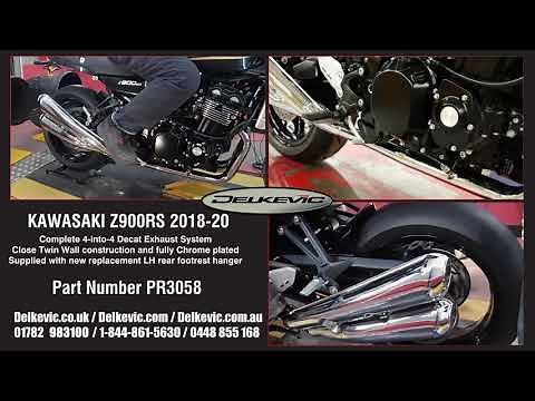 Delkevic Exhaust Muffler KAWASAKI Z900RS Complete 4 into 4 Decat System Sound