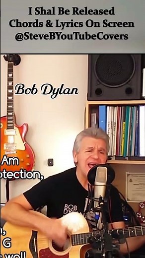 ❤️ I Shall Be Released - Bob Dylan - Guitar - Chords & Lyrics Cover- #shorts Steve.B