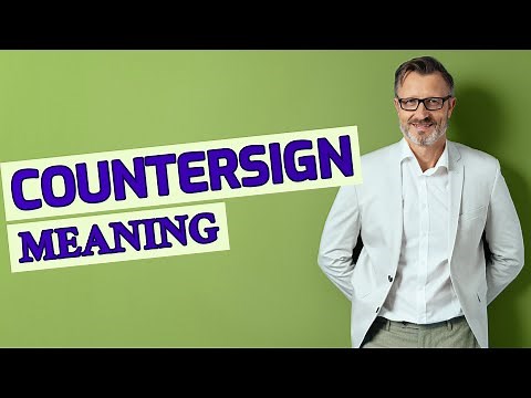 Countersign | Meaning of countersign