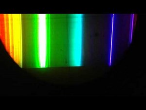 Fluorescent lamp and mercury spectrum demonstration
