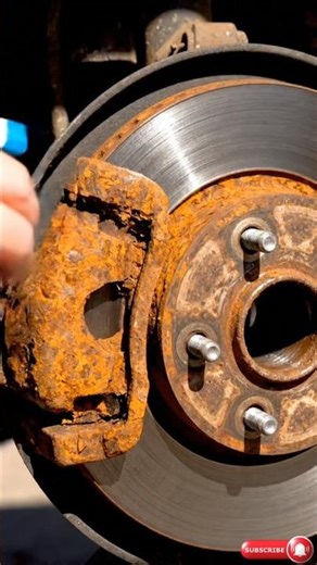 Rusty Car Brake Disc Gets Fully Restored in Seconds 🚗 #Satisfying