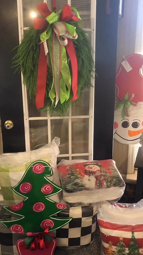 Come Shop J &K Designs for Christmas Door Hanger/pillows and Flags | J & K Designs