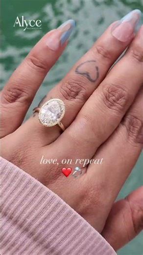 Love, on repeat ♡ Oval Bezel Diamond Ring