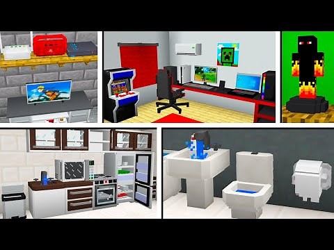 Como fazer MÓVEIS REALISTAS que FUNCIONAM no MINECRAFT (tem até minha estátua!)