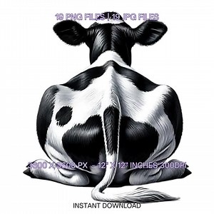 Watercolor Holstein Cow Clipart: Farm Animal PNG Images (digital Download) - Etsy