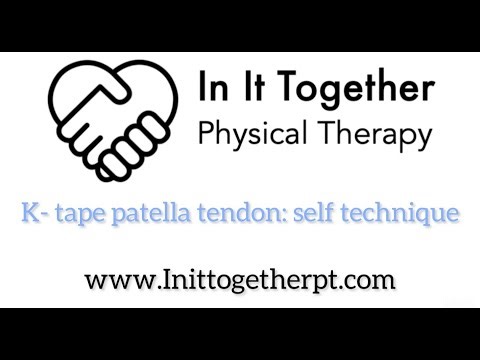 K-tape patella tendon: self technique