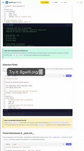 Python Dataclasses - @dataclass, field(), frozen, __post_init__ — in 30 seconds #Tech #Learn #Tools