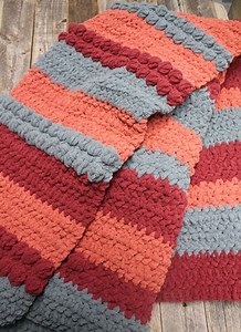 Triple Berry Chunky Crochet Throw Blanket - Soft & Cozy