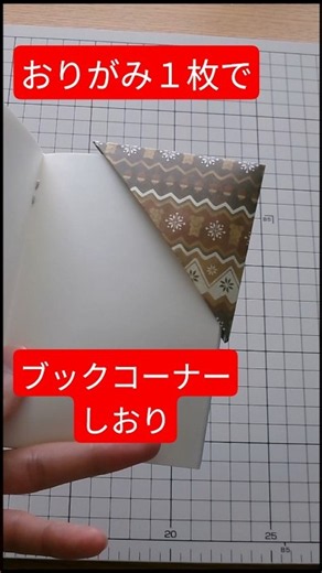 【折り紙1枚】本の角にはさむ！オシャレなコーナーしおりの作り方 #折り紙 #ハンドメイド #夏休み工作 #DIY #ペーパーバック #手帳 #作品制作 #自由研究 #夏休みの自由研究 #夏休み