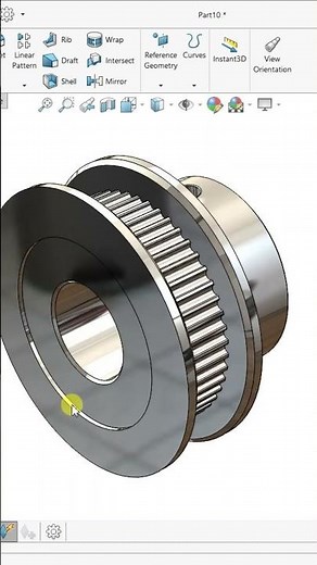 Timing Pulley Animation #design #solidworks #cadsoftwaretutorial #art #solidworks3d