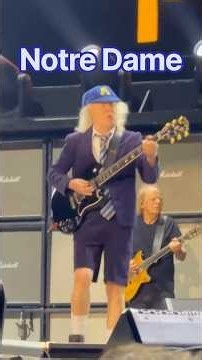 Notre Dame wanted blood and AC/DC gave it to them as they stormed the stage! ⚡ #ACDC #IfYouWantBlood