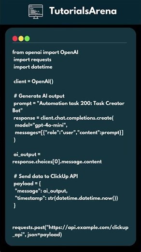 Task Creator Bot with AI Automation | Python Tutorial AI Automation: From Scripts to Agents 🚀