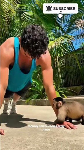 Monkey Doing Gym Workout 🏋️🐒 | Funny Monkey Fitness | Viral Shorts #asmr #animals #viral