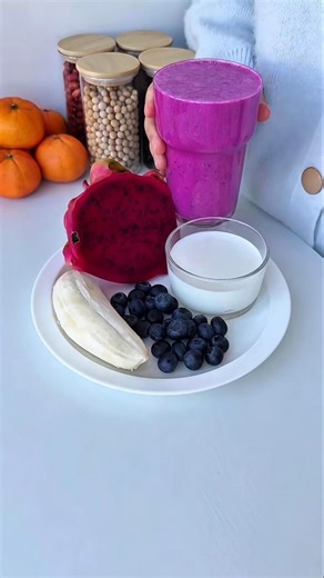 Healthy High-Protein Smoothie 💪 & Boosts Energy Fast! #recipe #shorts