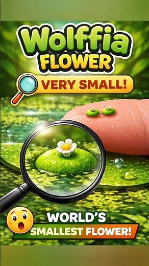 World’s Smallest Flower – Wolffia 🌱🔬 #Wolffia #Facts
