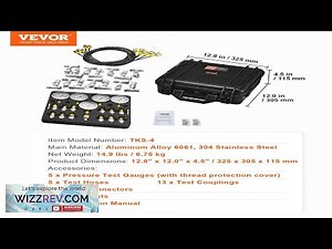 VEVOR Hydraulic Pressure Test Kit 10 100 250 400 600bar 5 Gauges 13 Couplings 14 Tee